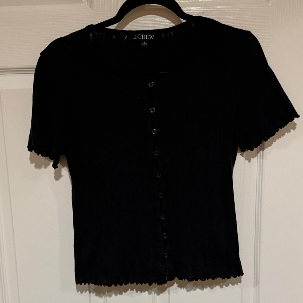 J. Crew Black Button Down Women's Shirt